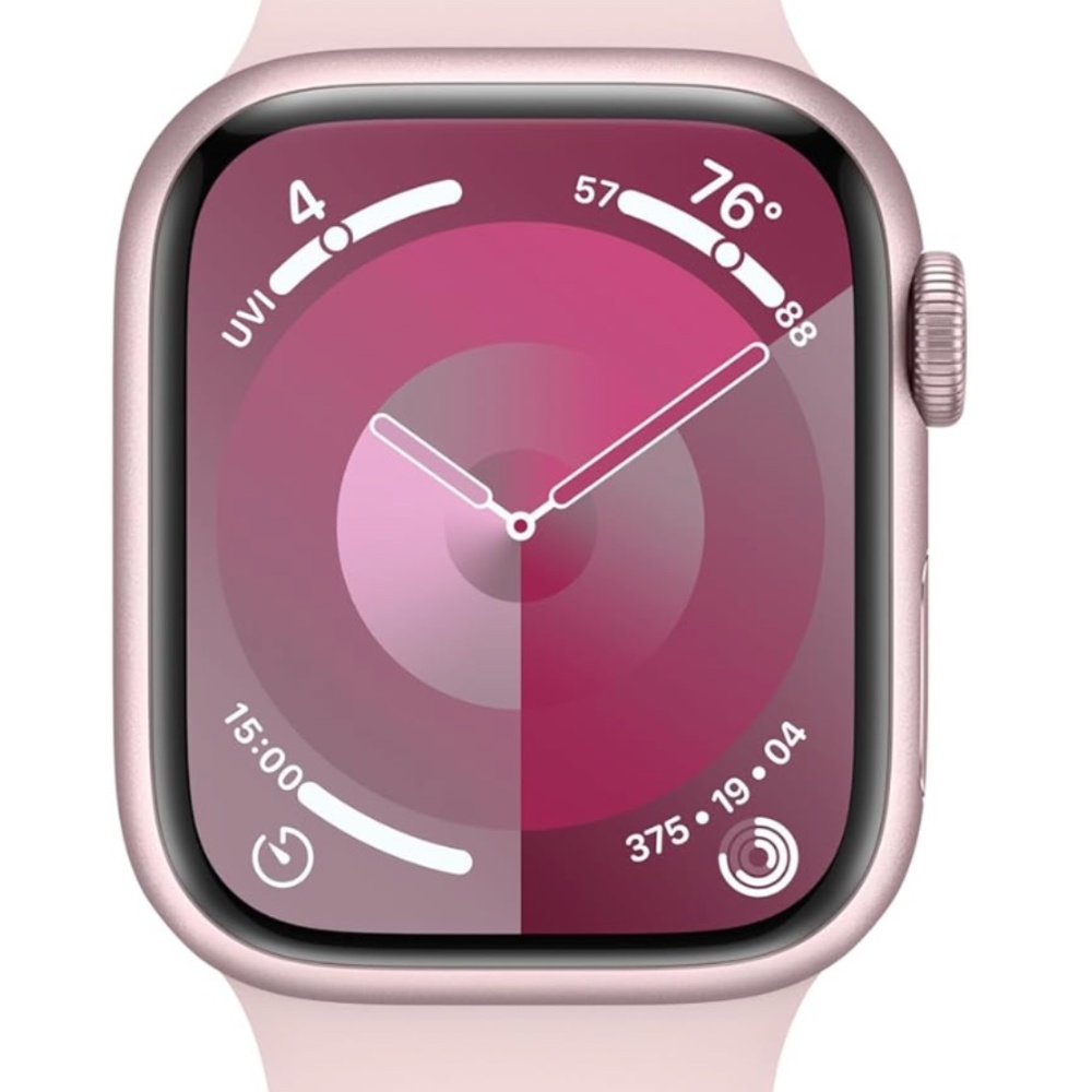 NEW IN BOX Apple Watch Series 9 41mm Pink Aluminum Case Light Pink Sp Band M/L - Picture 2 of 5